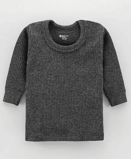 Bodycare Full Sleeves Anti Bacterial Thermal Wear Solid- Grey - Thumbnail
