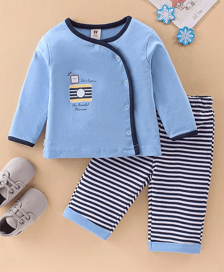 ToffyHouse Full Sleeves T-Shirt & Pants With Camera Print - Thumbnail