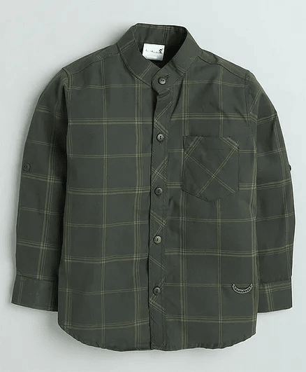 BAATCHEET Full Sleeves Check Shirt- Green - Thumbnail