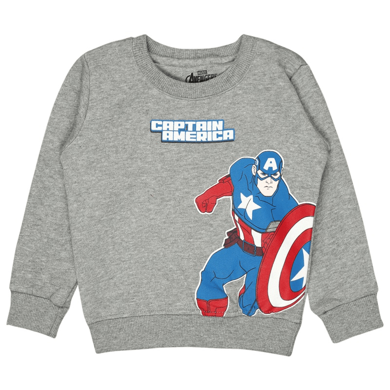 Bodycare Boys Avengers Printed Sweat Shirt - Melange Acru - Thumbnail