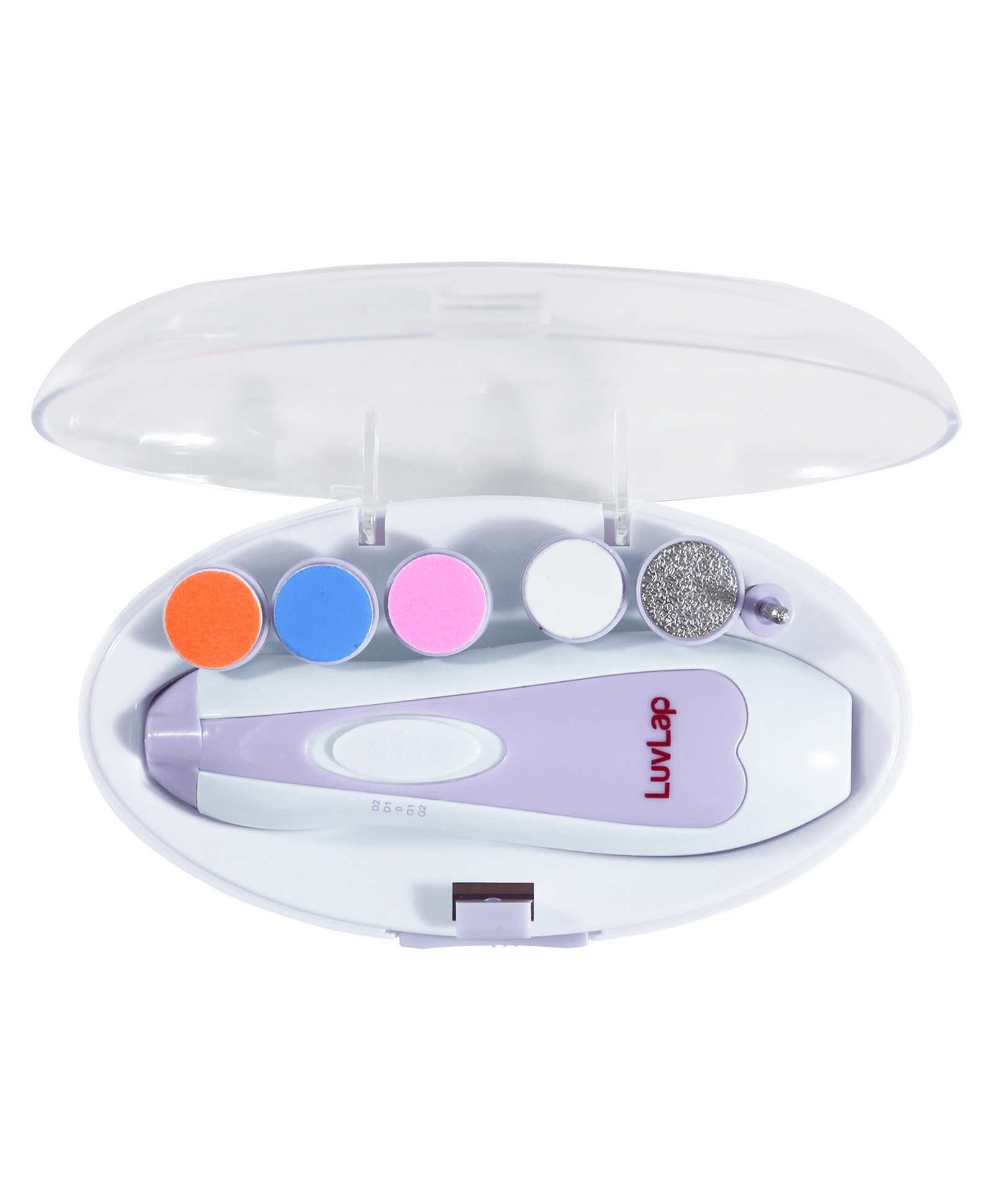 Luv Lap Baby & Mother Electric Nail Trimmer Filer Cum Manicure Set - Purple - Thumbnail