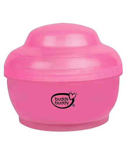 Buddsbuddy 100%Cotton Powder Puff With Storage Powder Case - Blue - Thumbnail