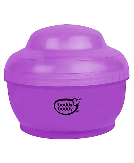 Buddsbuddy 100%Cotton Powder Puff With Storage Powder Case - Purple - Thumbnail