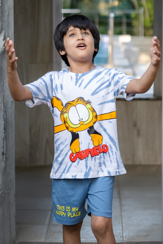 GARFIELD TIE & DYE CLASSIC SHORTS SET - Thumbnail