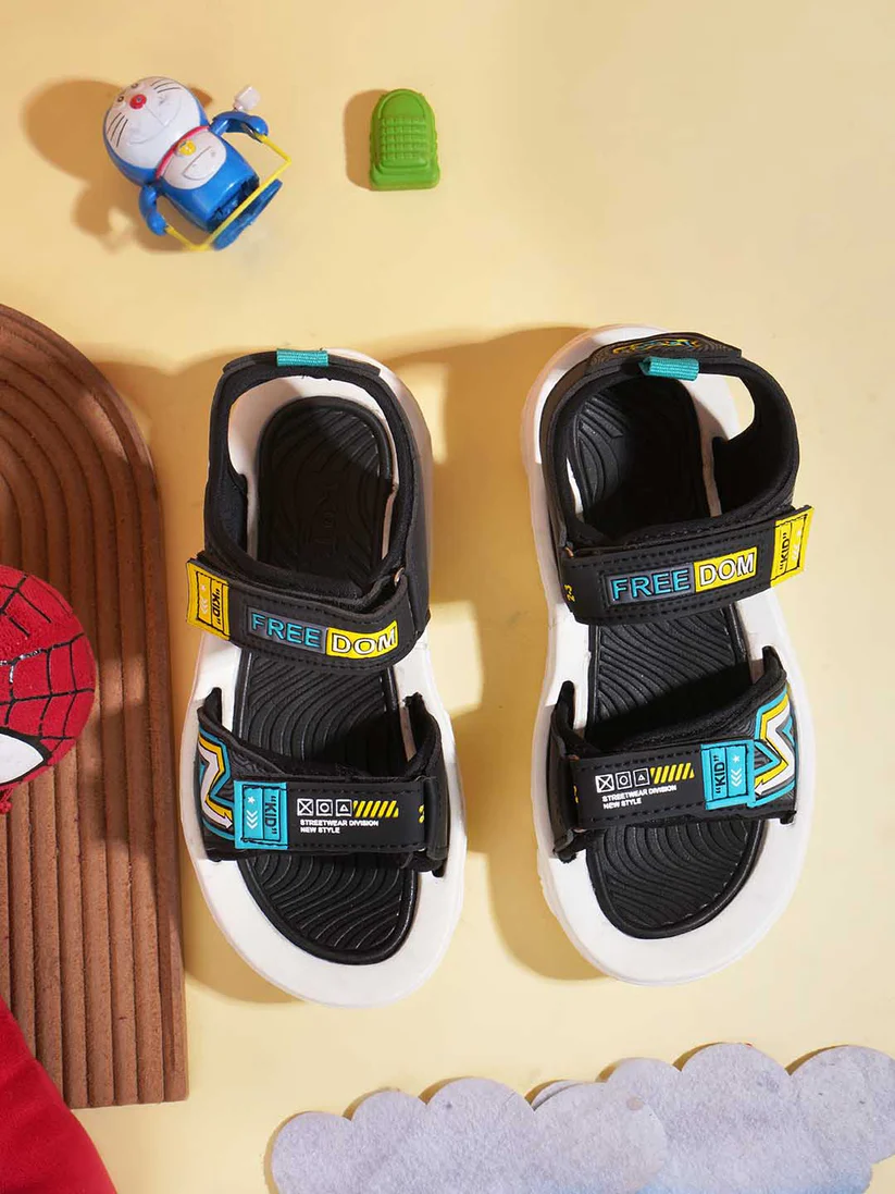 Kats FERRARI Kids Baby Boys and Baby Girls Printed Sandals - Thumbnail
