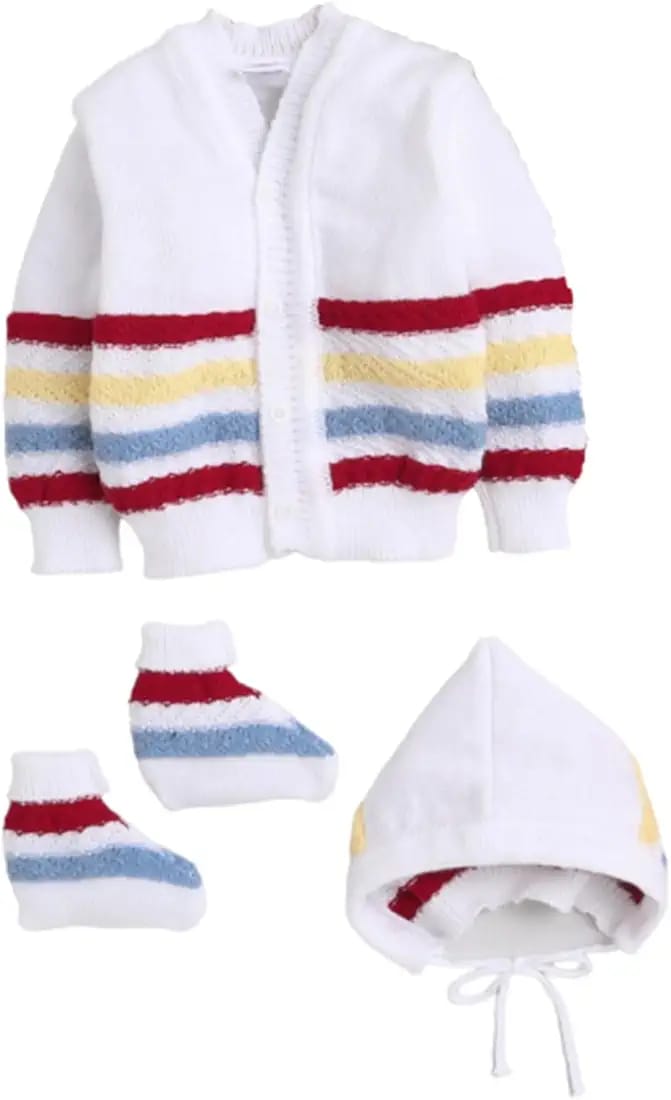 Little angel three piece sweater set for boy & girl Arrow rainbow - Thumbnail