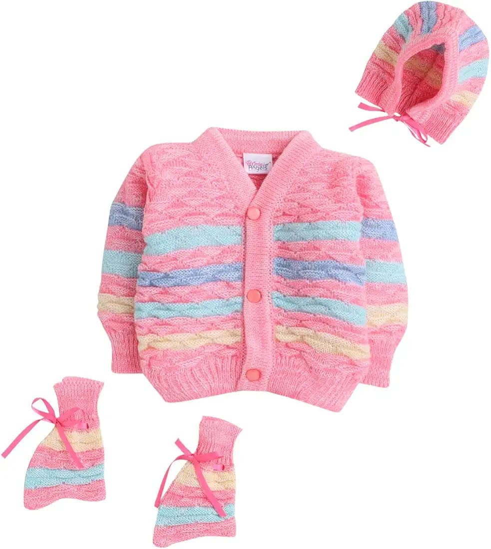 Little Angel Neon pink sweater set-Hooks - Thumbnail