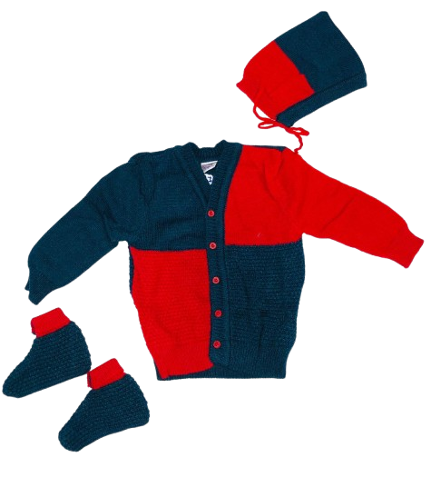 Little angel navy + red sweater set for boy & baby tuti -fruity - Thumbnail