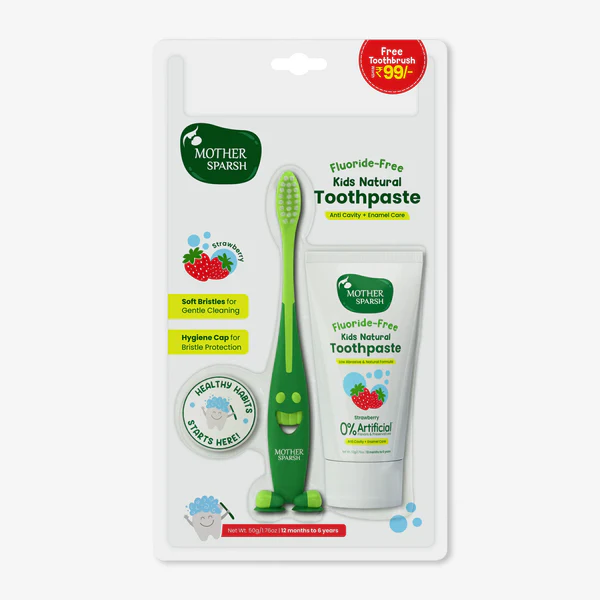 Mothersparsh Strawberry Kids Natural Toothpaste - Thumbnail