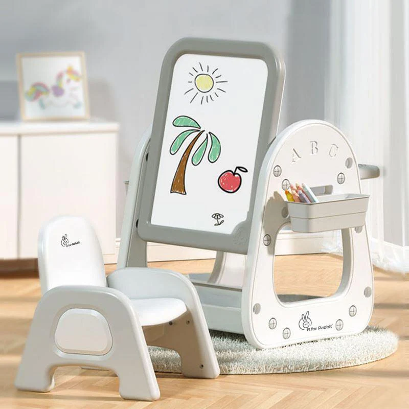 R for Rabbit Little Genius Picasso – Multifunctional Kids Study Table Chair Set - Thumbnail