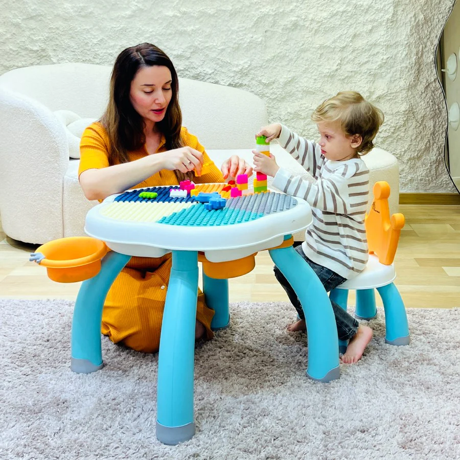 R for Rabbit Little Genius Regal Kids Study Table With Chair - Thumbnail