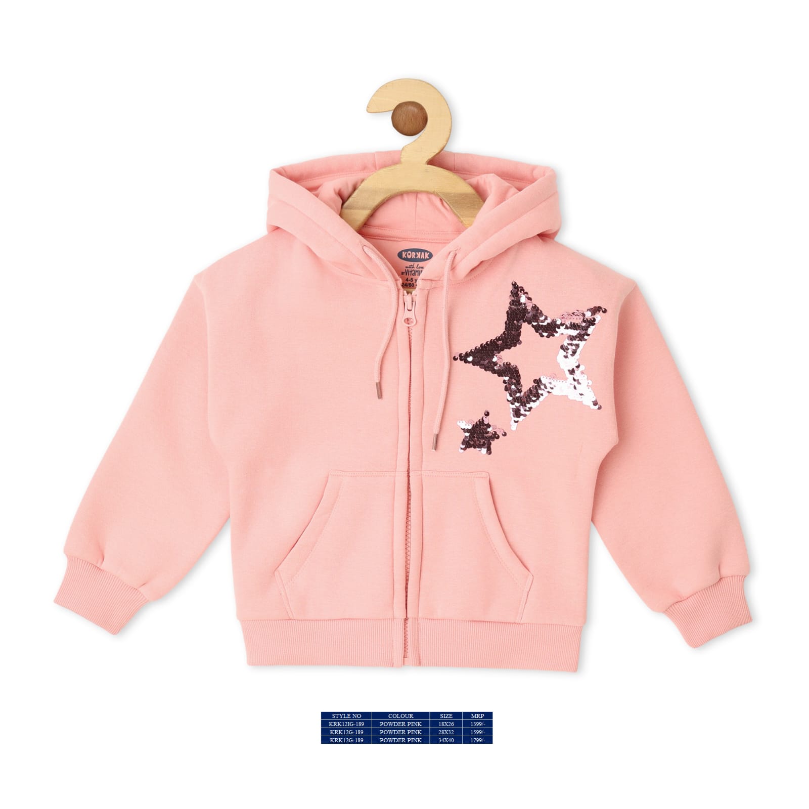 Vitamins Full Sleeves Hooded Sweatshirt - Pink - Thumbnail