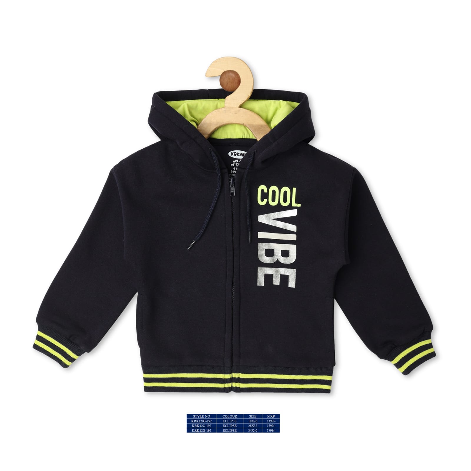 Vitamins Full Sleeves Hooded Sweatshirt - Navy Blue - Thumbnail