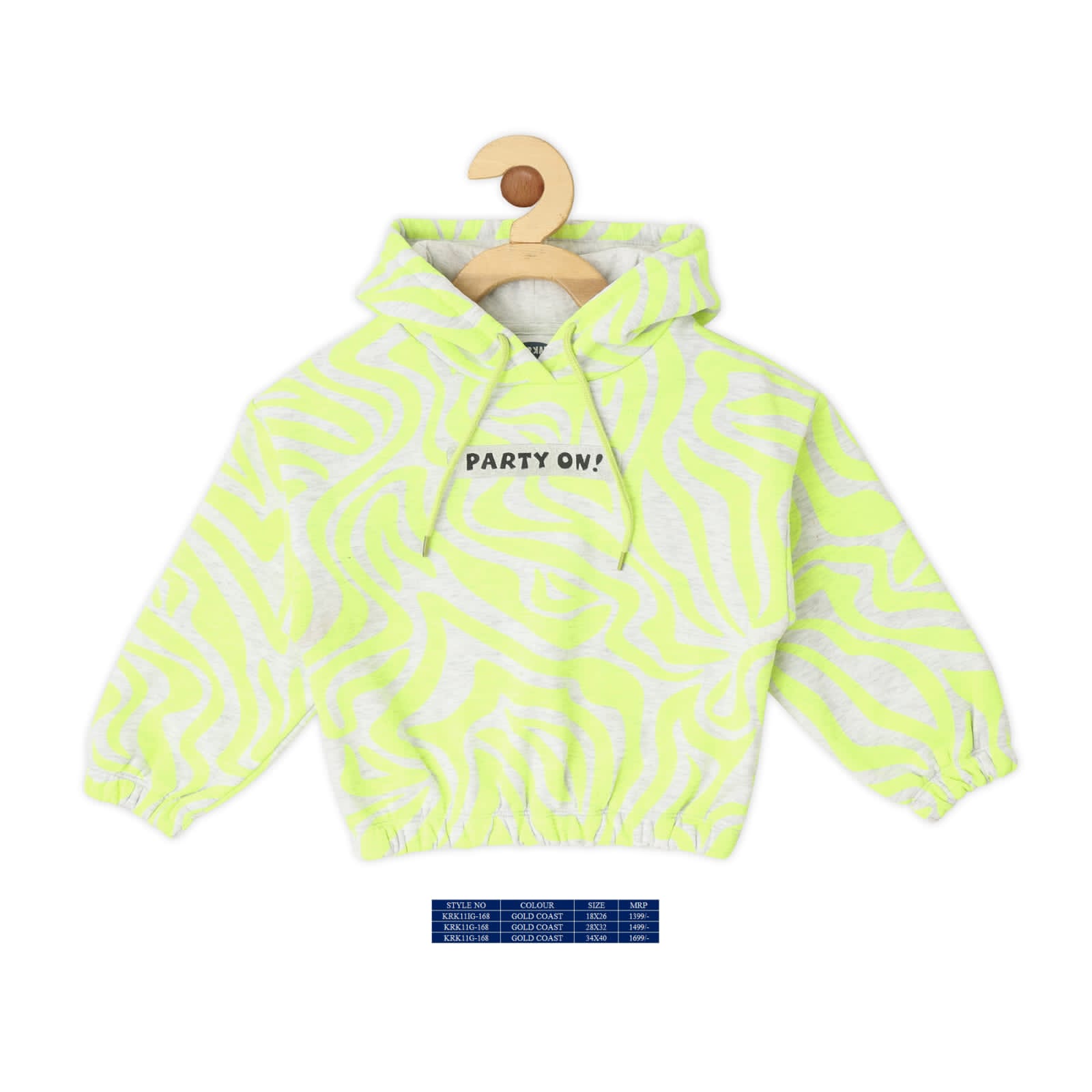 Vitamins Full Sleeves Hooded Sweatshirt - Yellow - Thumbnail