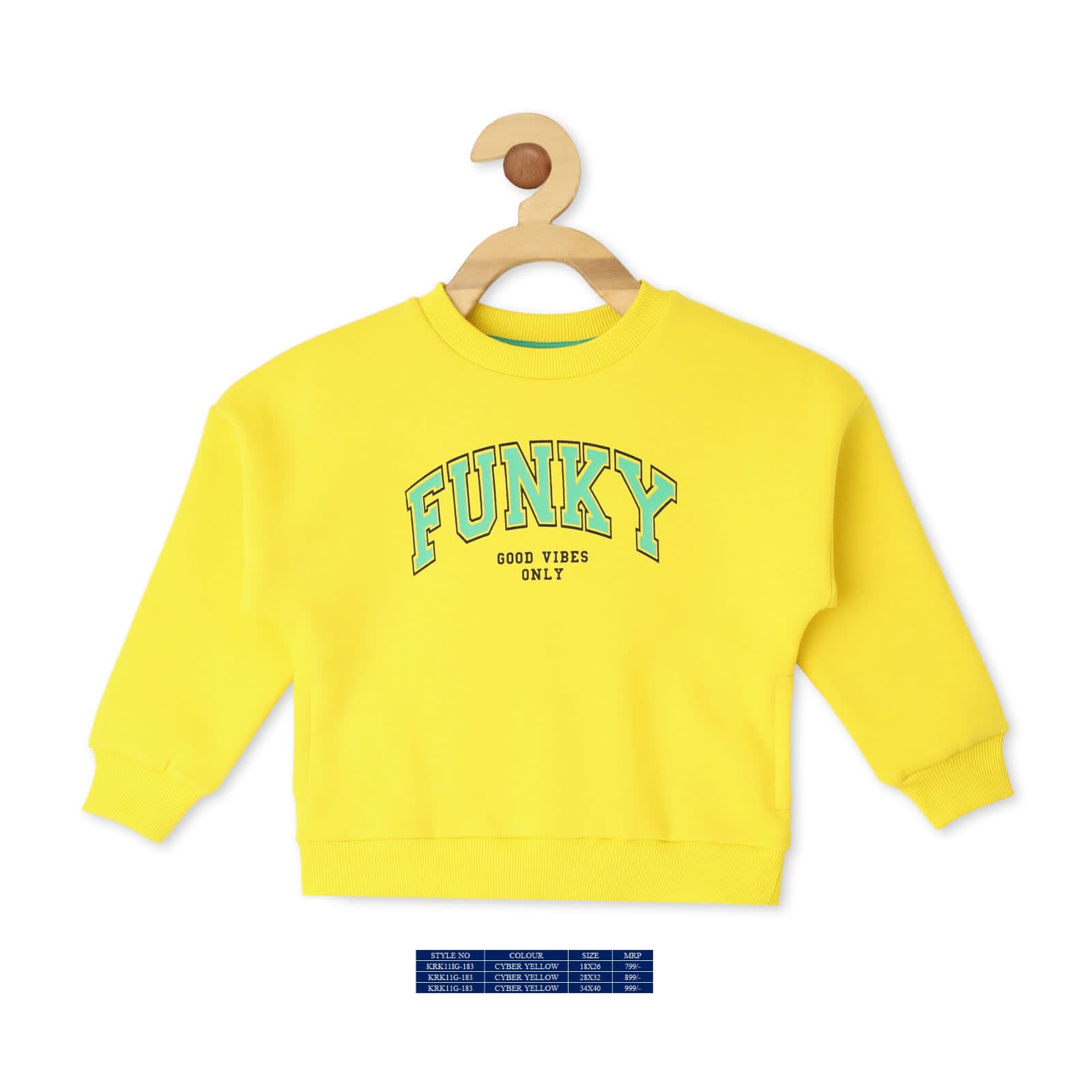 Vitamins Full Sleeves Sweatshirt - Yellow - Thumbnail