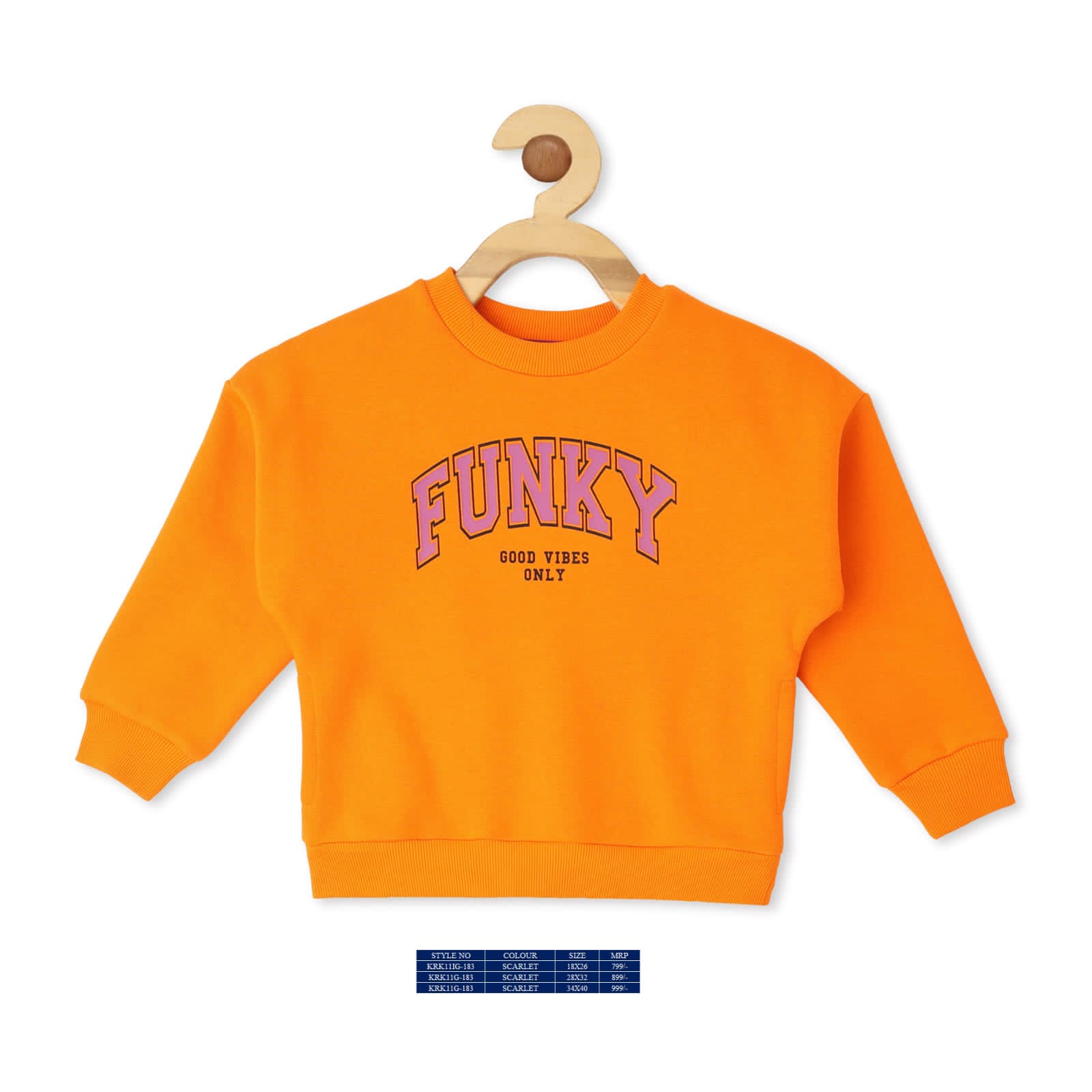 Vitamins Full Sleeves Sweatshirt - Orange - Thumbnail