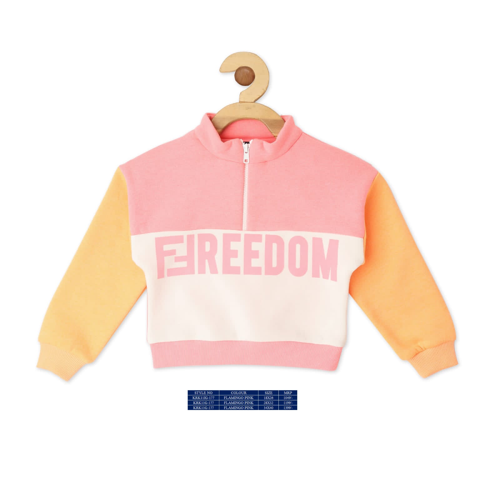 Vitamins Full Sleeves Sweatshirt - Pink & White - Thumbnail
