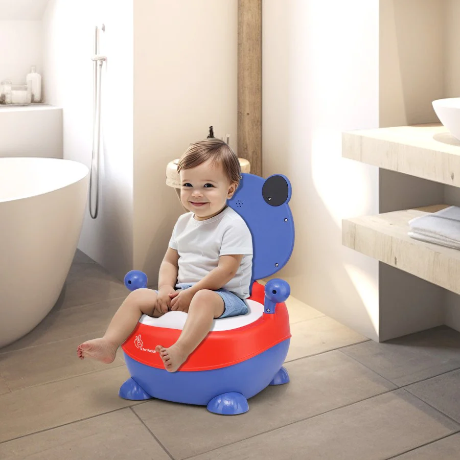R for Rabbit Tiny Tots Panda Potty Training Seat for Baby With Backrest And Grip Handles - Thumbnail