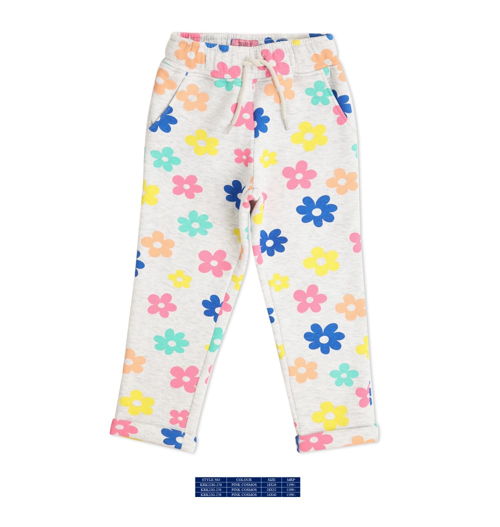 Vitamins Full Length Fleece Lounge Pant - Grey - Thumbnail