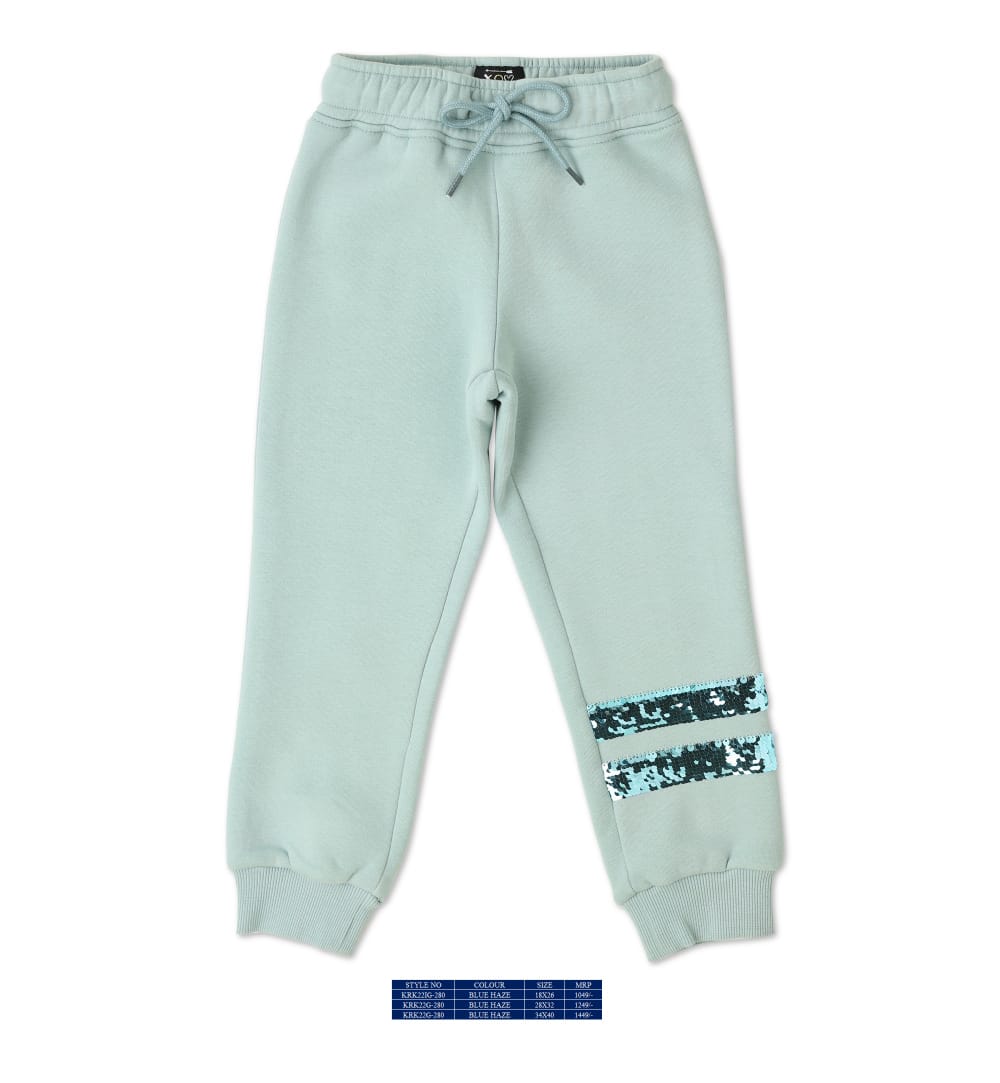 Vitamins Full Length Fleece Lounge Pant - Blue - Thumbnail