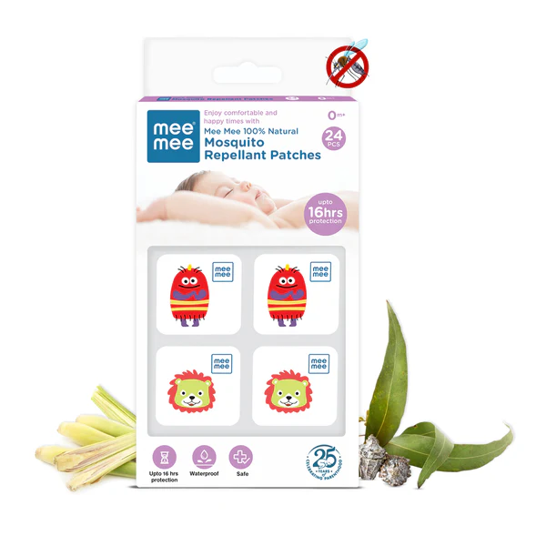 Mee Mee 100% Natural Mosquito Repellant Patches with 16 Hour Protection , Waterproof - Thumbnail