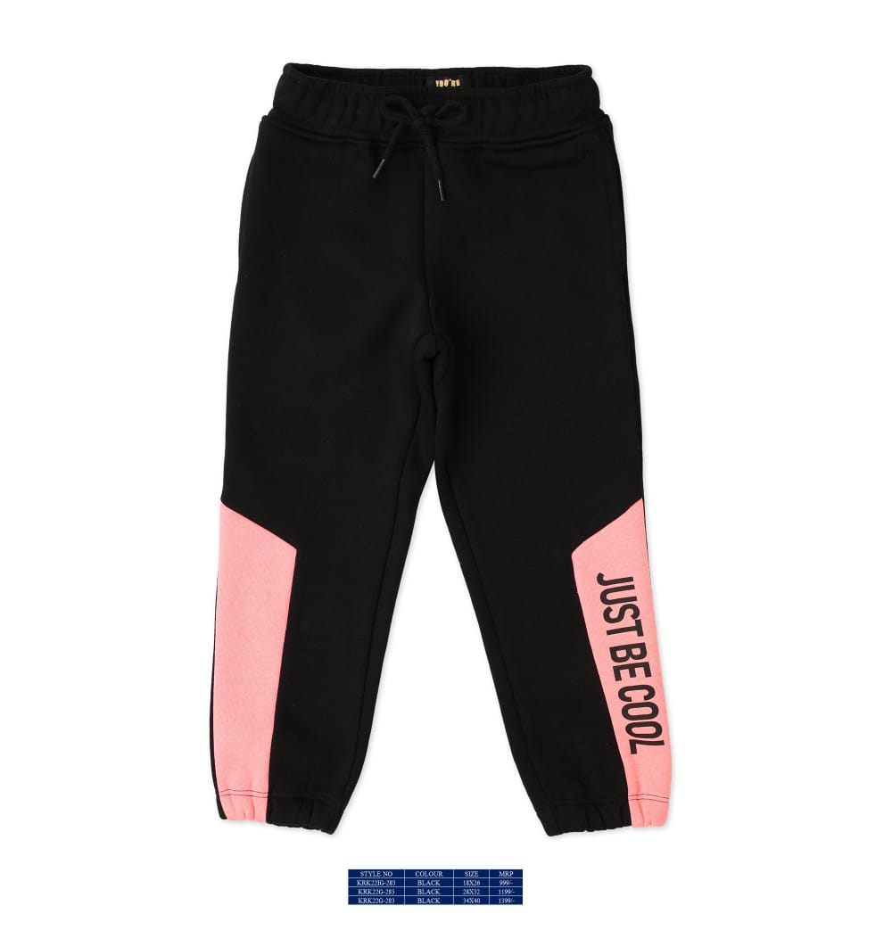 Vitamins Full Length Fleece Lounge Pant - Black - Thumbnail