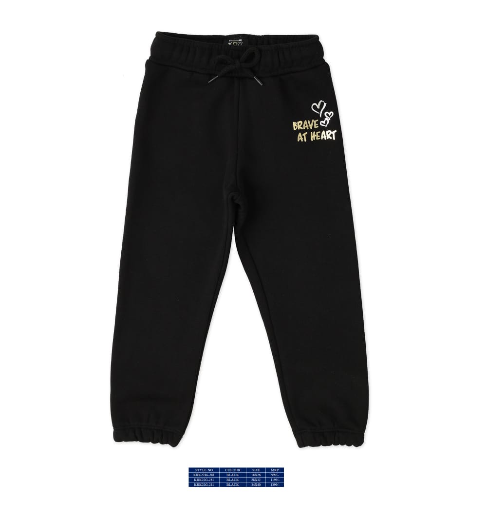 Vitamins Full Length Fleece Lounge Pant - Black - Thumbnail
