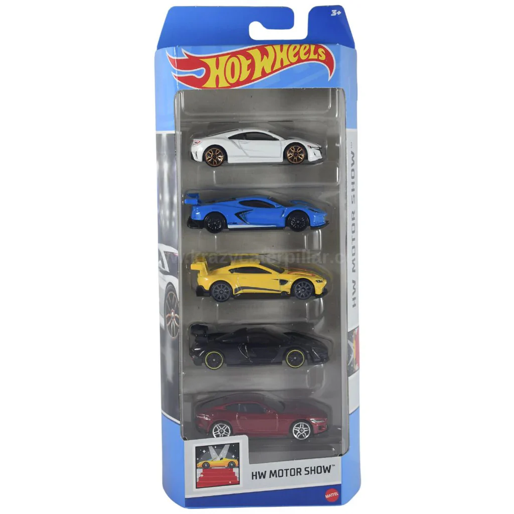 Hot Wheels Cars, 5-Pack Of Die-Cast Toy Cars Or Trucks in 1:64 Scale - Thumbnail