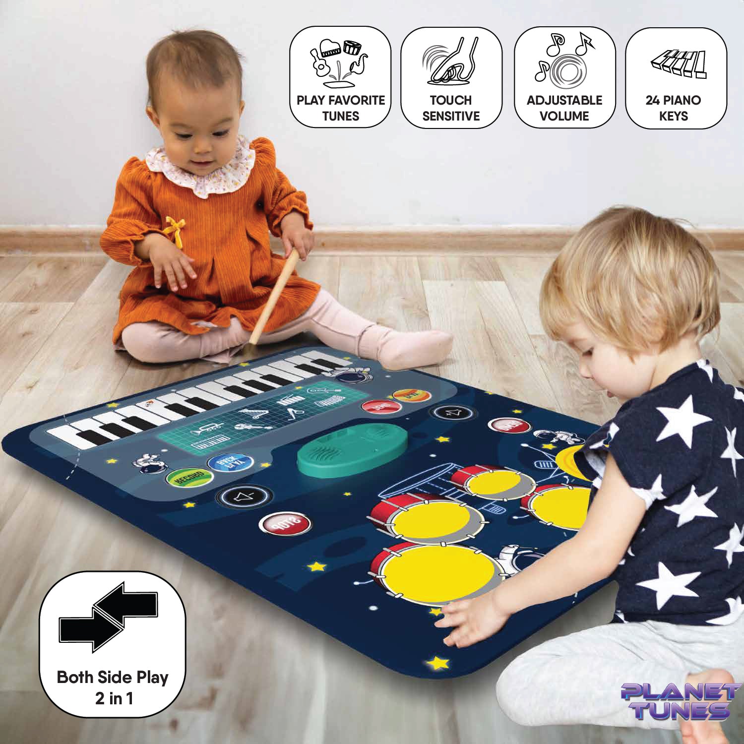PLANETTUNES India's First Space-themed Musical Playmat for Kids 3 Years+ | Multicolour, Keyboard & Drum Modes | Boost Musical Knowledge! - Thumbnail