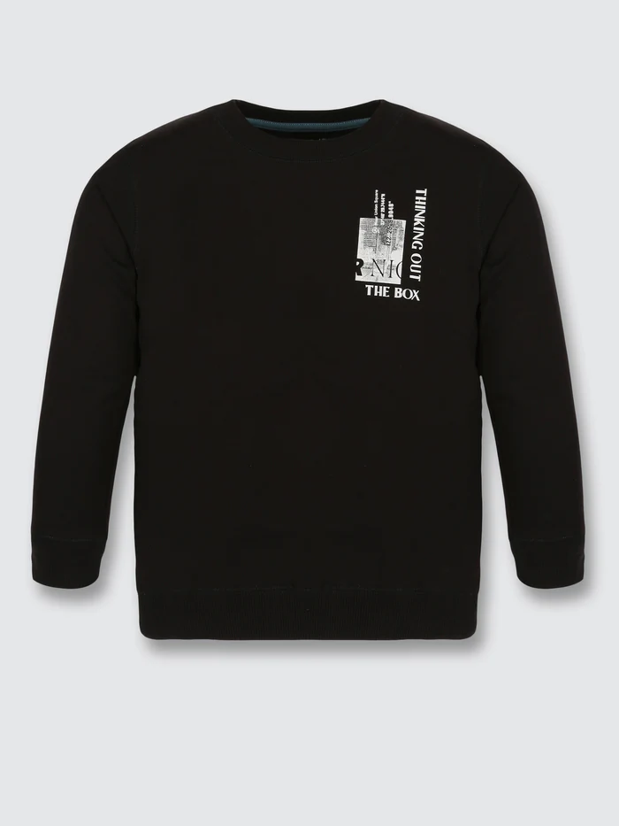 Doreme Boys Sweatshirt - Jet Black - Thumbnail